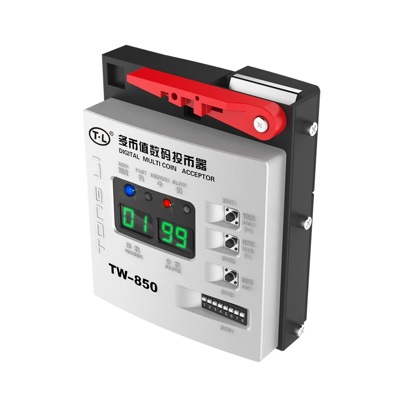 TW-850 Digital Top Entry Multi Coin Acceptor Token Selector Coin Mech for Arcade Game Cabinet Kiosk Vending Machines
TW-850 Digital Top Entry Multi Coin Acceptor Token Selector Coin Mech for Arcade Game Cabinet Kiosk Vending Machines