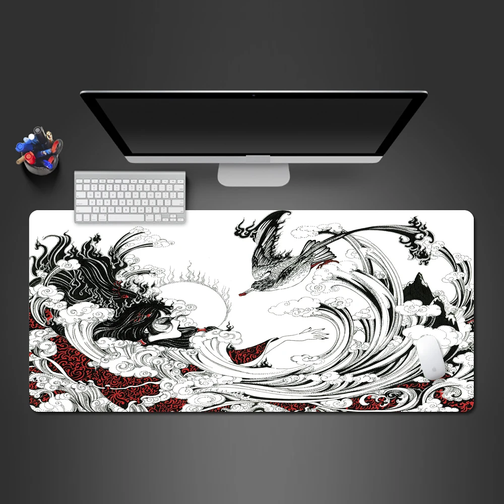 New Chinese Style Back And White Ink Mouse Pad High-Quality Rubber Mouse Pad Computer Accessories Keyboard Mouse Popular Mat
New Chinese Style Back And White Ink Mouse Pad High-Quality Rubber Mouse Pad Computer Accessories Keyboard Mouse Popular Mat