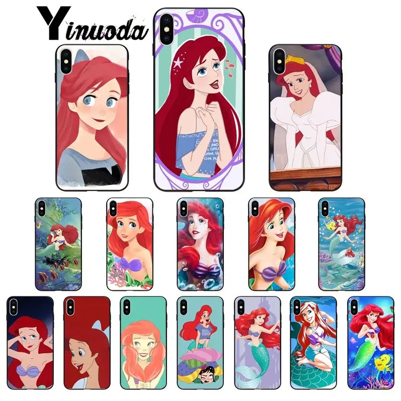 Yinuoda красивый мягкий чехол для телефона из ТПУ с рисунком принцессы Ариэль iPhone 6S