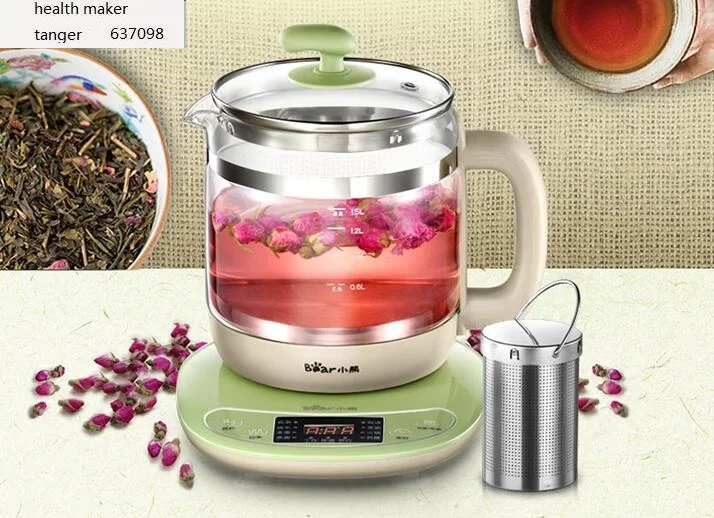 chinaguangdong Bear YSH-B18T1 glass health coffee pot 1.5L household Multifunction electric water kettle tea pot 220-230-240v
chinaguangdong Bear YSH-B18T1 glass health coffee pot 1.5L household Multifunction electric water kettle tea pot 220-230-240v