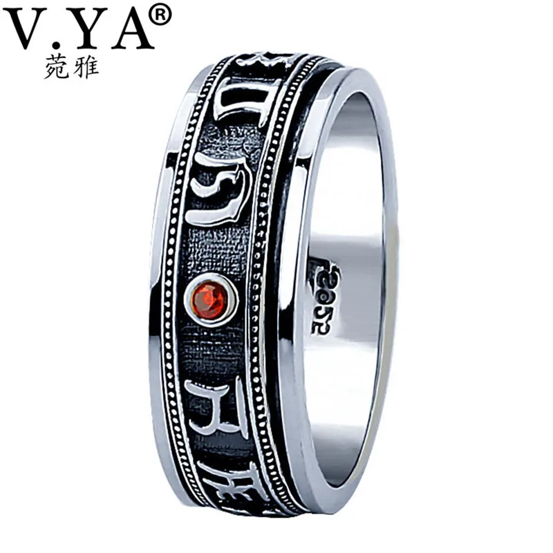 V.YA Vintage Thailand Thai Silver Ring for Men OM MANI PADME HUM 925 Sterling Silver Male Rings Mens Jewelry
V.YA Vintage Thailand Thai Silver Ring for Men OM MANI PADME HUM 925 Sterling Silver Male Rings Mens Jewelry