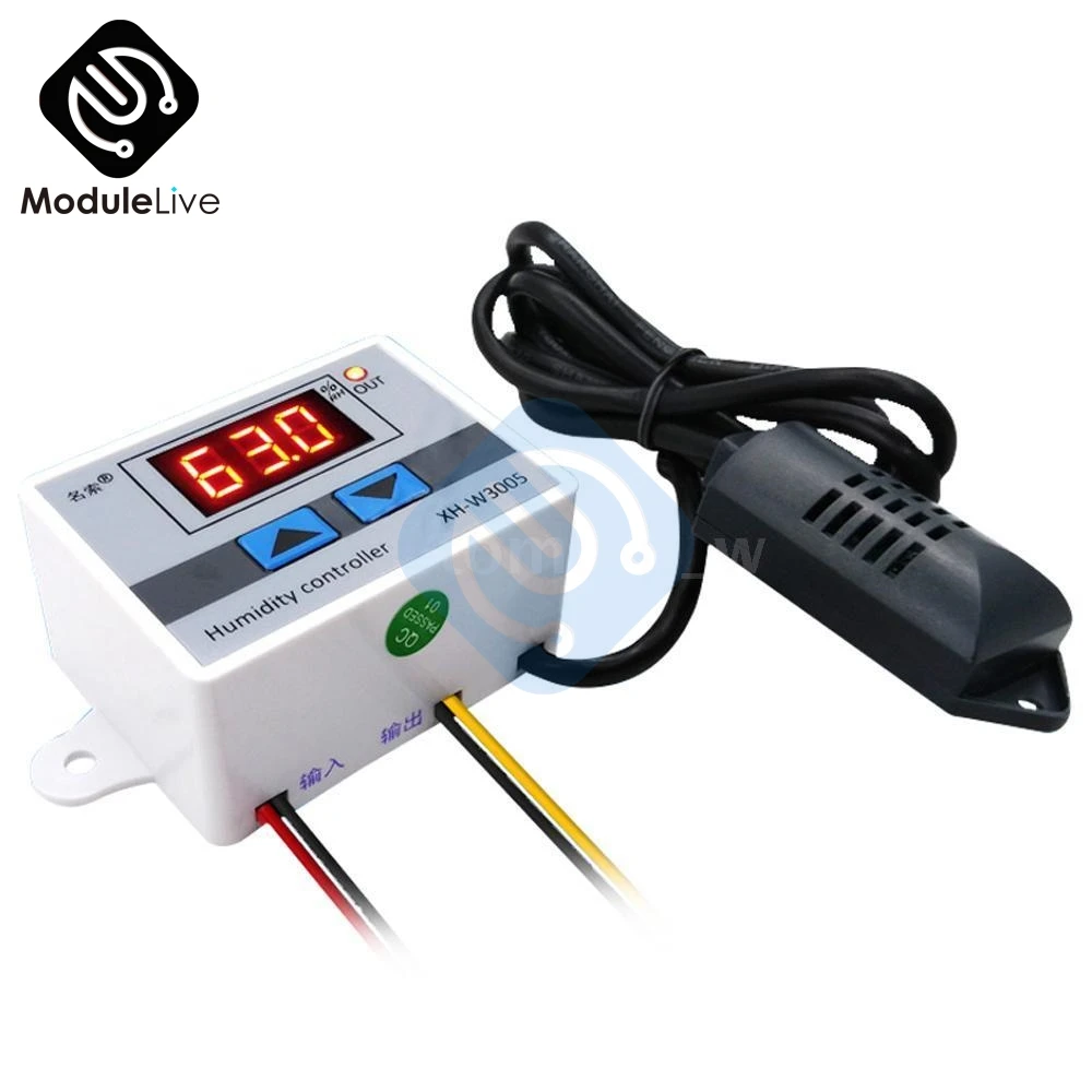 W3005 220V 12V 24V Humidity Controller Digital LED Display Hygrometer Humidity Control Switch Hygrostat SHT20 sensor
W3005 220V 12V 24V Humidity Controller Digital LED Display Hygrometer Humidity Control Switch Hygrostat SHT20 sensor