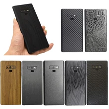 3D Carbon Fiber /Leather/ Wood Skins Phone Back Cover Sticker For SAMSUNG Galaxy S10 Plus S10e Note 9 8 S9+ S8 Plus S7 Edge