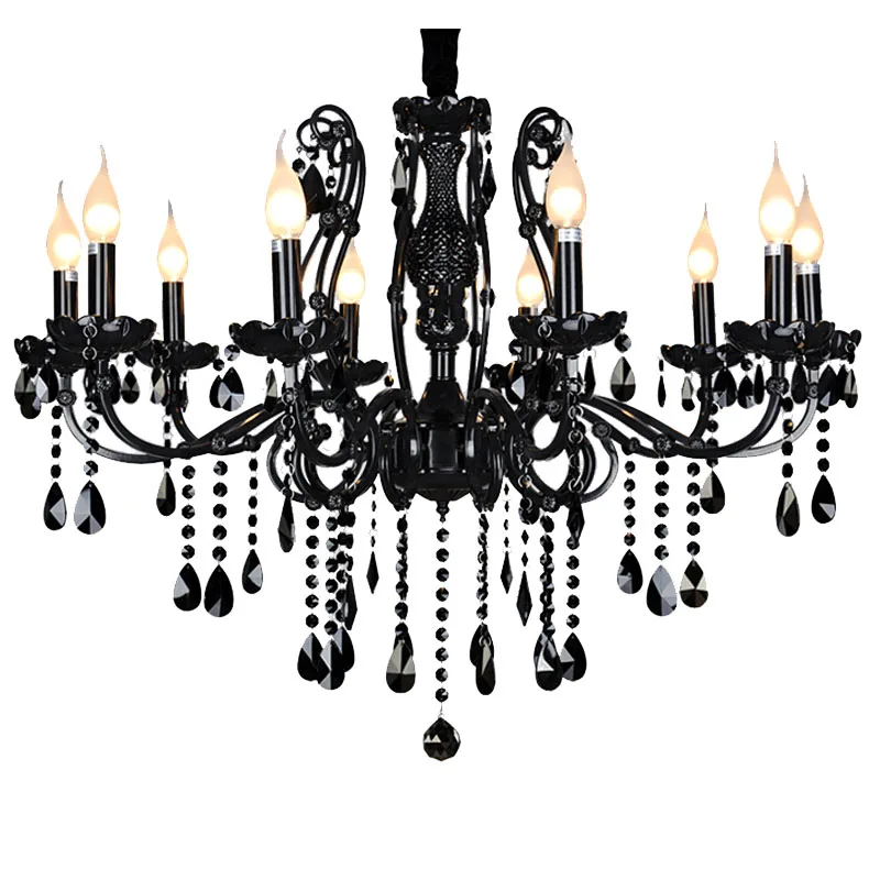 Luxury Black Crystal Chandeliers Diamond K9 Crystal Candle Chandeliers Lamp Top Black Iluminacion Industrial Lighting Lustre
Luxury Black Crystal Chandeliers Diamond K9 Crystal Candle Chandeliers Lamp Top Black Iluminacion Industrial Lighting Lustre
