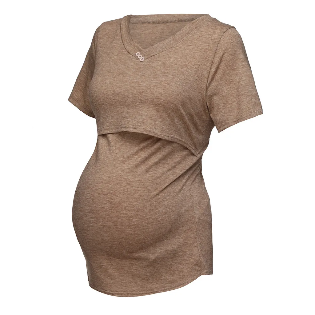 New Fashion 2019 For Pregnant Women's Maternity Nursing Baby Solid Color T-shirt Breastfeeding Short Sleeve Tee Tops
New Fashion 2019 For Pregnant Women's Maternity Nursing Baby Solid Color T-shirt Breastfeeding Short Sleeve Tee Tops