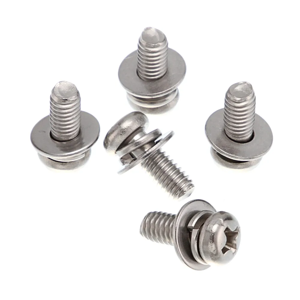 100pcM4*8/10/12/16 Phillips Pan Head Three Combination Screw Three sem screws with washer attached steel with nickel triad screw
100pcM4*8/10/12/16 Phillips Pan Head Three Combination Screw Three sem screws with washer attached steel with nickel triad screw