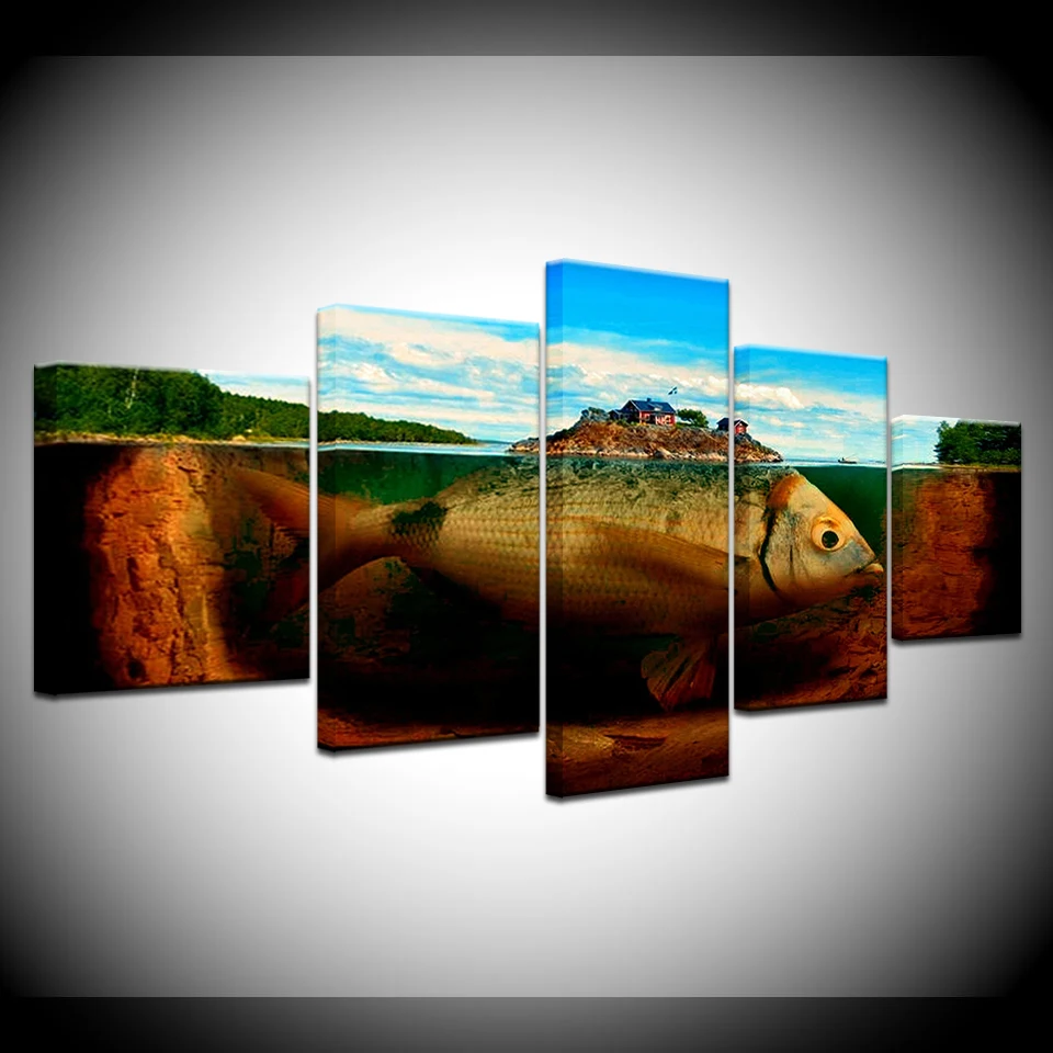 Canvas Wall Art Pictures Home Decor 5 Pieces Lsland Fish Landscape Paintings HD Prints Dumping Fishes Seascape Poster Framework
Canvas Wall Art Pictures Home Decor 5 Pieces Lsland Fish Landscape Paintings HD Prints Dumping Fishes Seascape Poster Framework