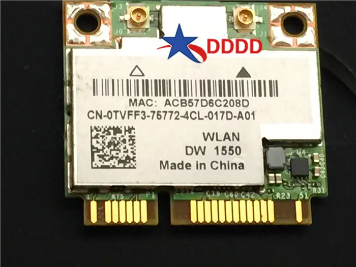 Original FOR Dell Precision M4800 Wireless WiFi Card Tvff3 0TVFF3 CN-0TVFF3 DW1550 fully tested
Original FOR Dell Precision M4800 Wireless WiFi Card Tvff3 0TVFF3 CN-0TVFF3 DW1550 fully tested