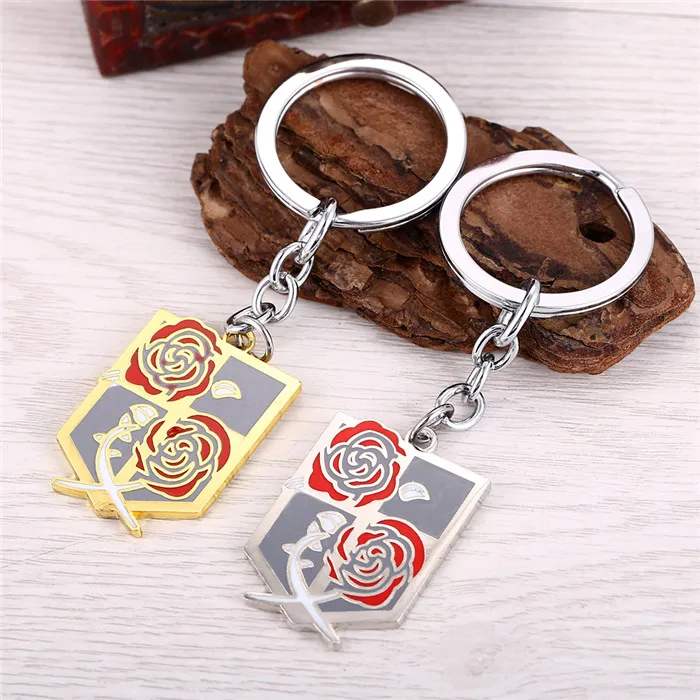 2 Colors Attack On Titan KeyChain Shingeki no Kyojin Cosplay Anime Keychain rose logo key ring best gift
2 Colors Attack On Titan KeyChain Shingeki no Kyojin Cosplay Anime Keychain rose logo key ring best gift