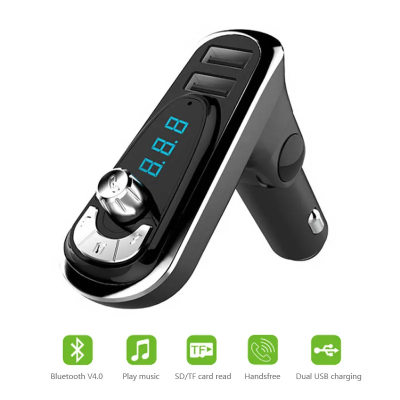 T16 зарядное устройство для телефона в автомобиле fm-передатчик Bluetooth