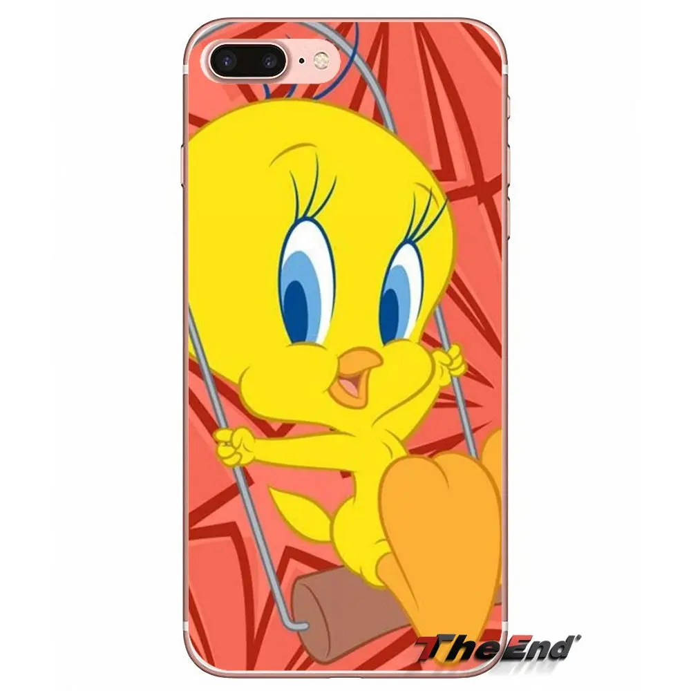 Для Sony Xperia Z Z1 Z2 Z3 Z5 compact M2 M4 M5 E3 T3 XA Aqua LG G4 G5 G3 G2 Mini прозрачные ТПУ чехлы looney tunes Tweety Bird |