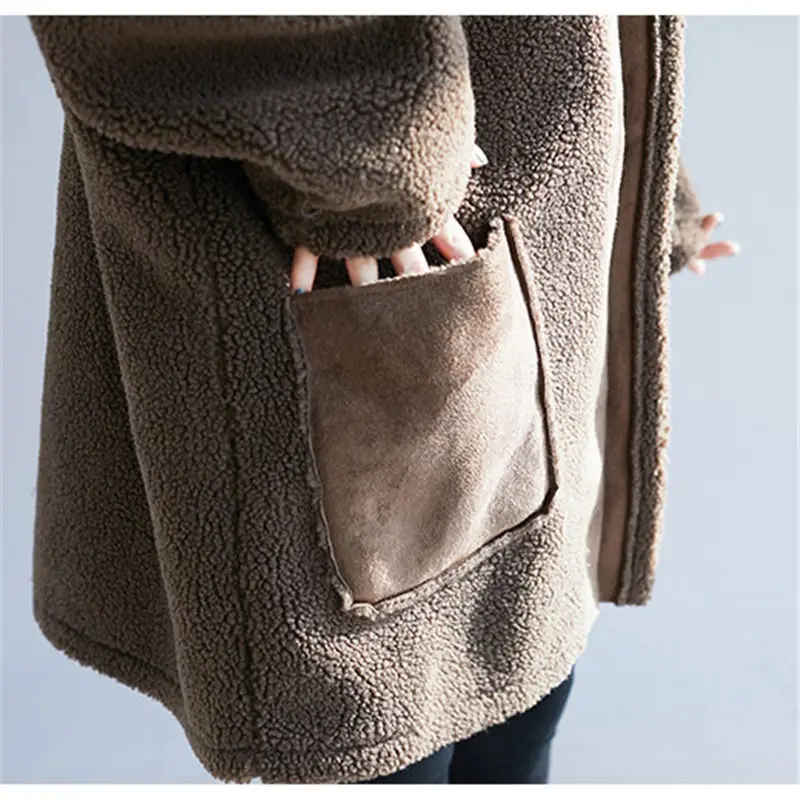Hooded Extra Large Size Women Jackets Spring Autumn Thicken Woolen Coat Full Sleeves Korean Cotton Cardigans abrigos mujer f056
Hooded Extra Large Size Women Jackets Spring Autumn Thicken Woolen Coat Full Sleeves Korean Cotton Cardigans abrigos mujer f056