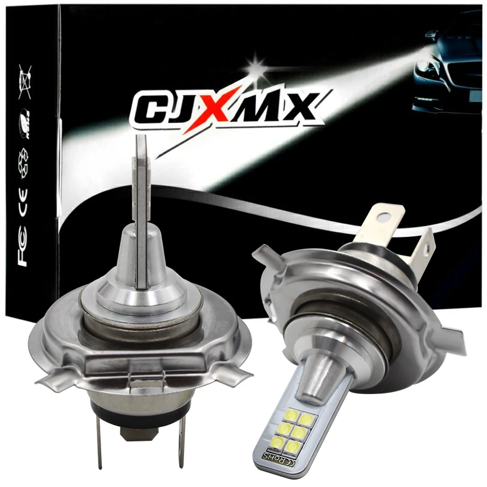 CJXMX 2 шт. H4 светодиодный светильник s 1200LM 12 3030SMD автомобильный противотуманный 12V