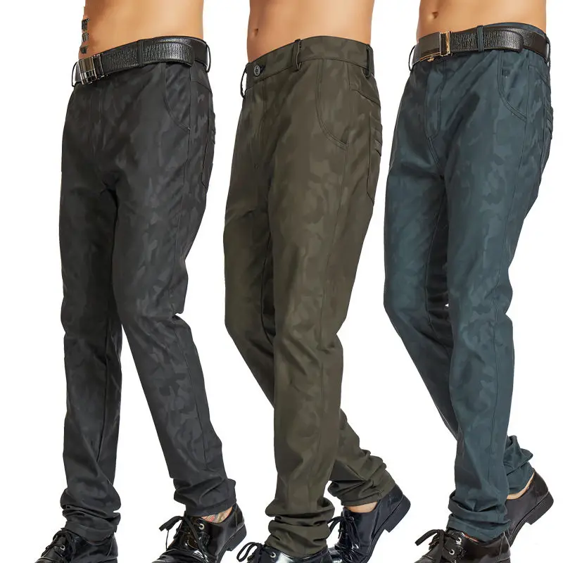 Punk Stylish Men Slim Camouflage Pu Leather Pants Motorcycle Club Punk Rock Long Trousers Waistline Sexy Trouser Mens Bottoms
Punk Stylish Men Slim Camouflage Pu Leather Pants Motorcycle Club Punk Rock Long Trousers Waistline Sexy Trouser Mens Bottoms
