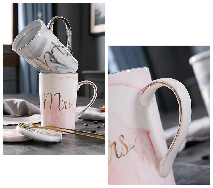Luxury Marble Pattern Ceramic Mugs Gold Plating MRS MR Couple Lover's Gift Morning Mug Milk Coffee Tea Breakfast Creative Cup
Luxury Marble Pattern Ceramic Mugs Gold Plating MRS MR Couple Lover's Gift Morning Mug Milk Coffee Tea Breakfast Creative Cup