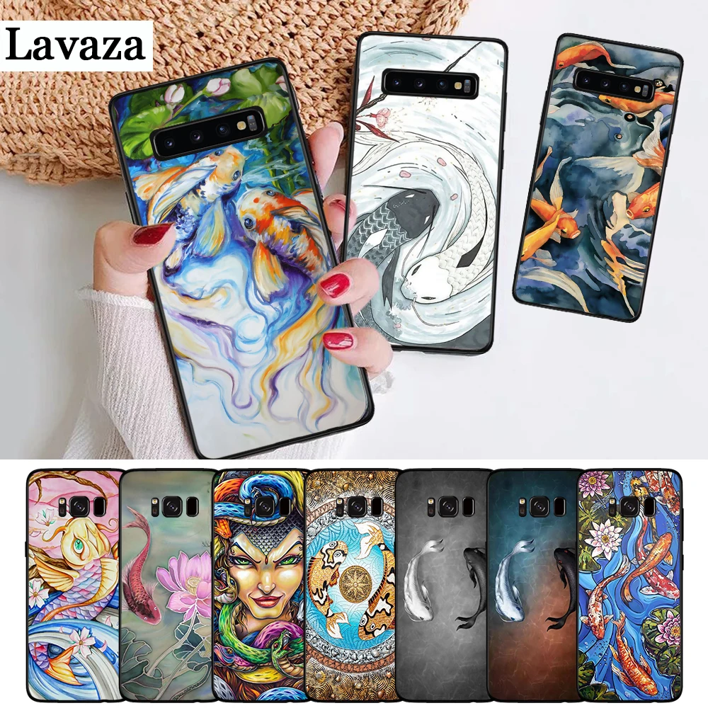 Силиконовый чехол Yin Yang Koi Fish для Samsung S6 Edge S7 S8 Plus S9 S10 S10e M10 M20 M30 M40|Бамперы| |