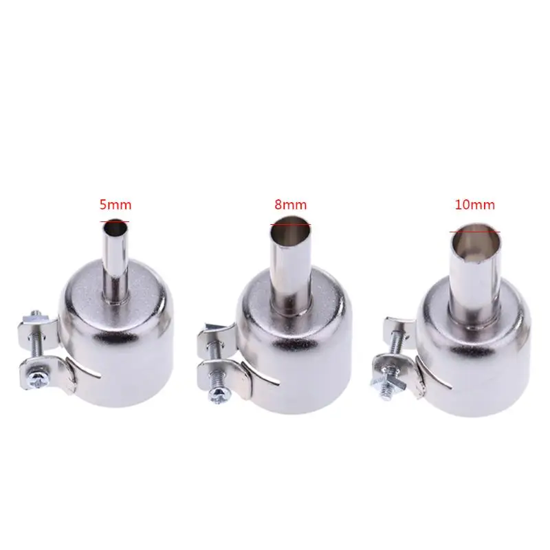 Stainless Steel 3pcs Hot Air Soldering Station Heat Gun Nozzles for 858D 878D 898D Soldering Station Universal Nozzle
Stainless Steel 3pcs Hot Air Soldering Station Heat Gun Nozzles for 858D 878D 898D Soldering Station Universal Nozzle
