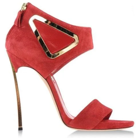 High Quality Red Suede Leather Cut-out Triangle Sandals For Women Blade Heel Summer Dress shoes woman Formal Women Pumps
High Quality Red Suede Leather Cut-out Triangle Sandals For Women Blade Heel Summer Dress shoes woman Formal Women Pumps