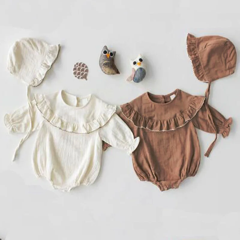 Summer Baby Bodysuit Spring Newborn Clothes Baby Boy Korean Version of the Lotus Leaf Collar Long Sleeve Jumpsuit Girls Jumpsuit
Summer Baby Bodysuit Spring Newborn Clothes Baby Boy Korean Version of the Lotus Leaf Collar Long Sleeve Jumpsuit Girls Jumpsuit