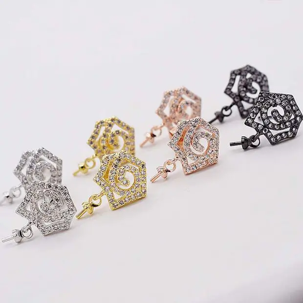 one pair rose zircon earrings hook accessory Clasp for making jewelry earrings DIY wholesale hook FPPJ
one pair rose zircon earrings hook accessory Clasp for making jewelry earrings DIY wholesale hook FPPJ