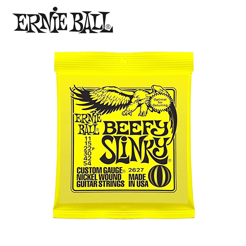 3 упаковки! Оригинальные струны Ernie Ball 2627 из никеля Beefy Slinky для настройки