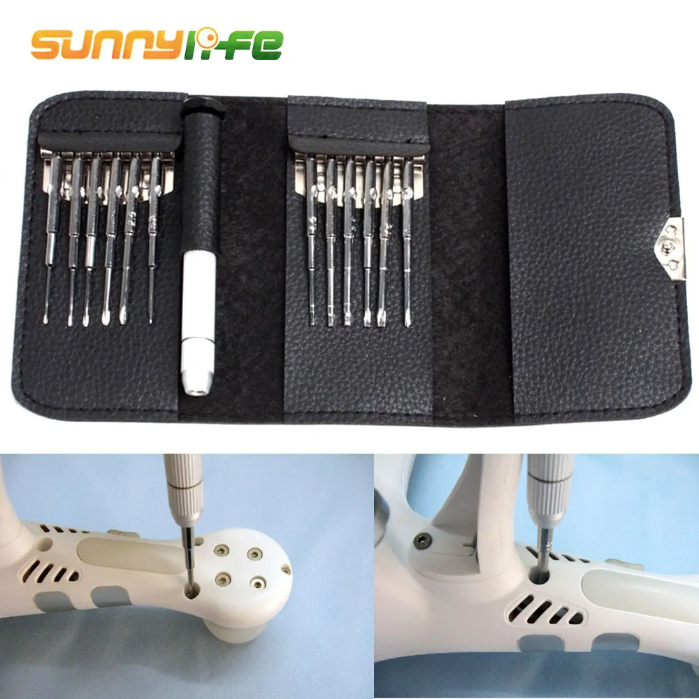 SUNNYLIFE 13 in 1 Professional Complete Screwdriver Repair Tools Kit for DJI Mavic Pro Spark Phantom 3 4 RC Drone Accessories
SUNNYLIFE 13 in 1 Professional Complete Screwdriver Repair Tools Kit for DJI Mavic Pro Spark Phantom 3 4 RC Drone Accessories
