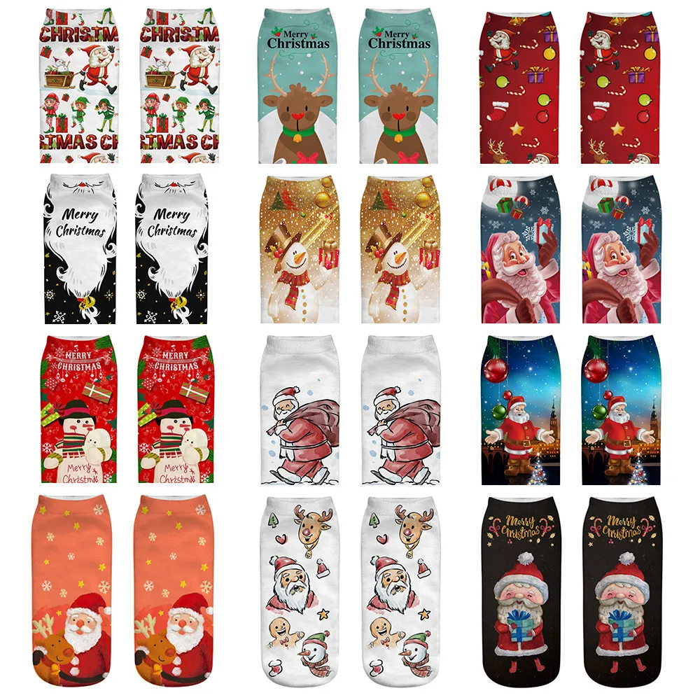 Фото LNCDIS harajuku skarpetki удобные Мультяшные рождественские носки женские - купить