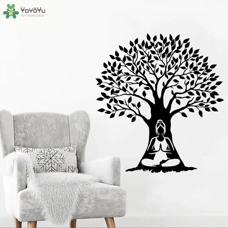 YOYOYU Wall Decal Meditation Woman Tree Vinyl Wall Sticker Modern Yoga Studio Logo Decoration Art Mural Gift Indian Decor CT721
YOYOYU Wall Decal Meditation Woman Tree Vinyl Wall Sticker Modern Yoga Studio Logo Decoration Art Mural Gift Indian Decor CT721
