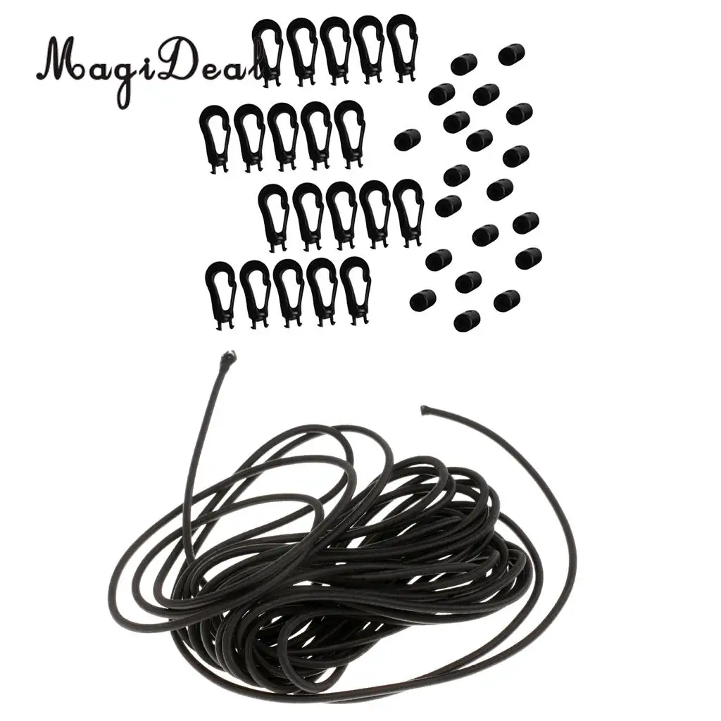 MagiDeal 1pcs Shock Bungee Cord with 20 Pcs 5mm Karabiner Hook Elastic Cord Rope End
MagiDeal 1pcs Shock Bungee Cord with 20 Pcs 5mm Karabiner Hook Elastic Cord Rope End