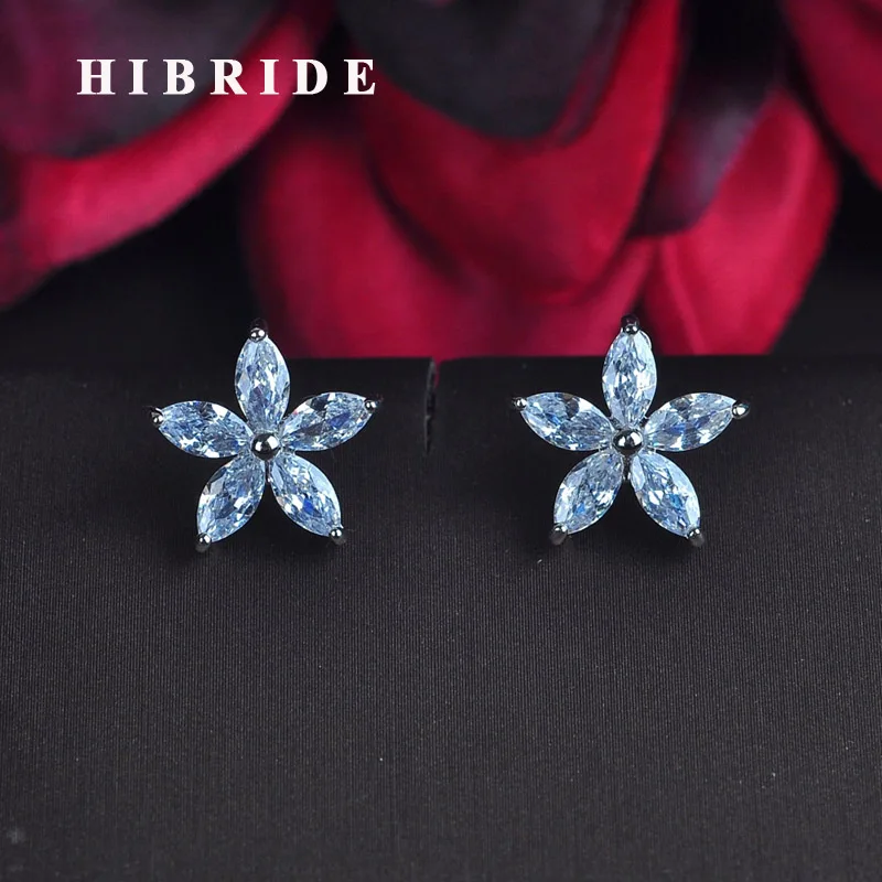 HIBRIDE Top Quality Cubic Zirocnia Stud Earrings For Women Fashion Plant Shape Brincos boucled oreille Wholesale Price E-862
HIBRIDE Top Quality Cubic Zirocnia Stud Earrings For Women Fashion Plant Shape Brincos boucled oreille Wholesale Price E-862