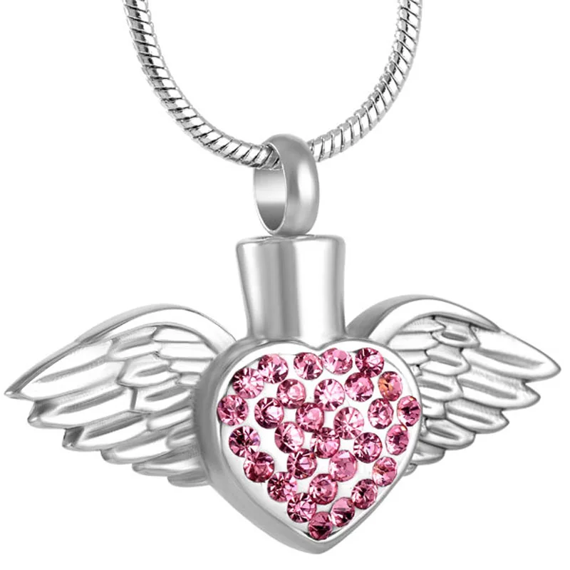 IJD8496 Stainless Steel Angel Wing Cremation Necklace Urns for Ashes Holder Memorial Keepsake Pendant
IJD8496 Stainless Steel Angel Wing Cremation Necklace Urns for Ashes Holder Memorial Keepsake Pendant