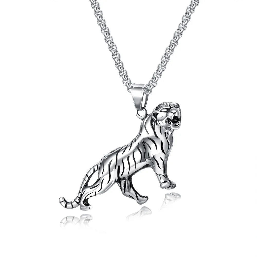 Stainless Steel Tiger Design Man's Pendant Necklace Punk rock Male Jewelry Accessories Cable Chain 2 colors
Stainless Steel Tiger Design Man's Pendant Necklace Punk rock Male Jewelry Accessories Cable Chain 2 colors