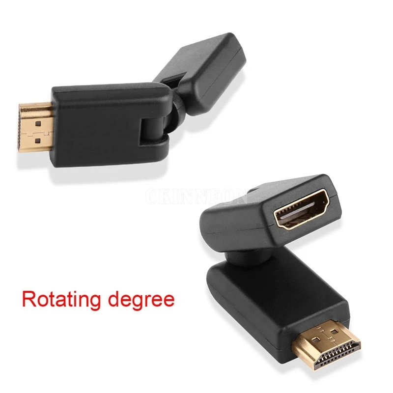 100Pcs/Lot 1080P 360 Degree Rotation Swivel HDMI-compatible Male Female Adjustable Cable Adapter Converter For HDTV
100Pcs/Lot 1080P 360 Degree Rotation Swivel HDMI-compatible Male Female Adjustable Cable Adapter Converter For HDTV