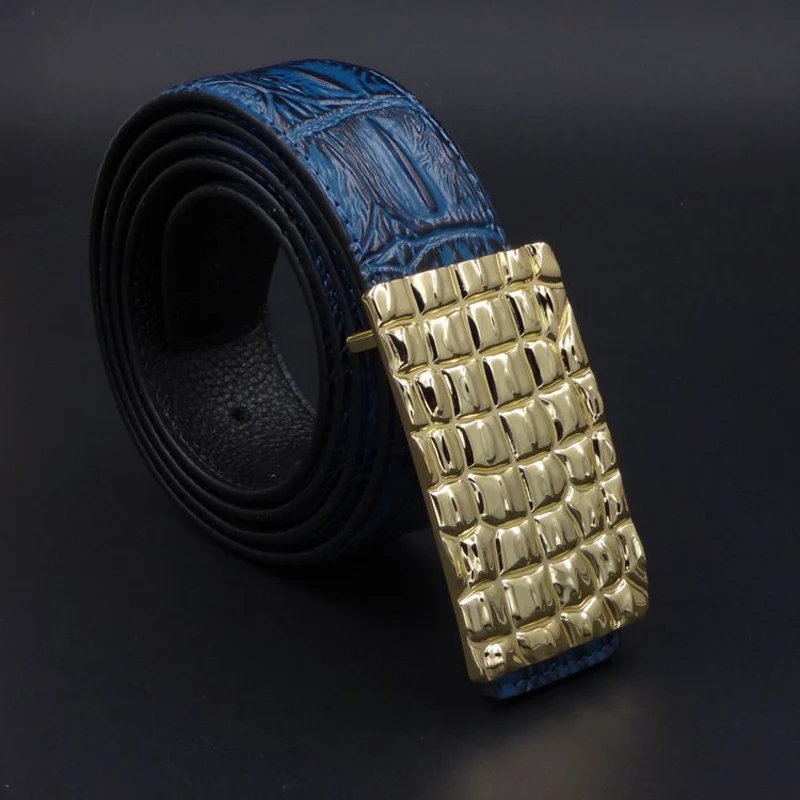 2019 Gold Silver Buckle Alligator Men Genuine Leather Belt Business Casaul Leather Belts Black Blue Quality Guarantee ZH185
2019 Gold Silver Buckle Alligator Men Genuine Leather Belt Business Casaul Leather Belts Black Blue Quality Guarantee ZH185