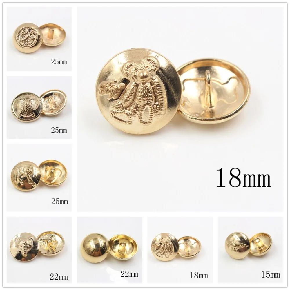 15mm 18mm 22mm 25mm 10pcs/lot animal metal button gold sweater coat decoration shirt buttons accessories DIY JS-0284
15mm 18mm 22mm 25mm 10pcs/lot animal metal button gold sweater coat decoration shirt buttons accessories DIY JS-0284