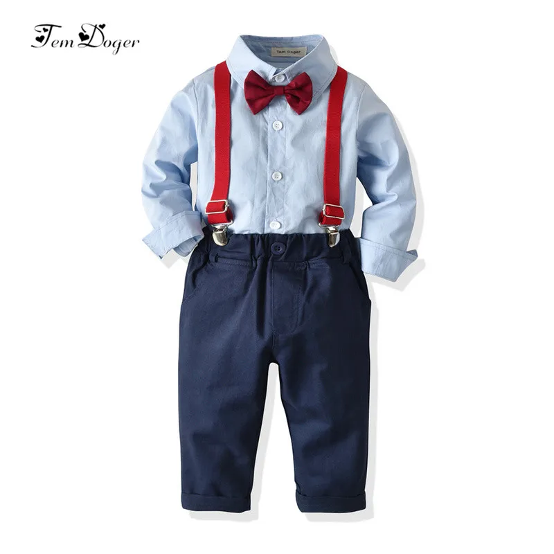 Tem Doger Boy Clothing Sets Kids Boys Clothes Suit Toddler Gentleman Costume Tie Shirts+Overalls 2PCS Children Outfits Clothing
Tem Doger Boy Clothing Sets Kids Boys Clothes Suit Toddler Gentleman Costume Tie Shirts+Overalls 2PCS Children Outfits Clothing
