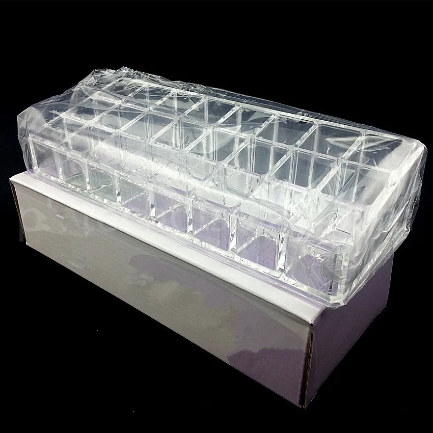 24 Checks Acrylic Clear Crystal Lipstick Eyeliner Mascara Cream Nail Enamel Bottle Display Promotion Holder Stands On Desk 10pcs
24 Checks Acrylic Clear Crystal Lipstick Eyeliner Mascara Cream Nail Enamel Bottle Display Promotion Holder Stands On Desk 10pcs