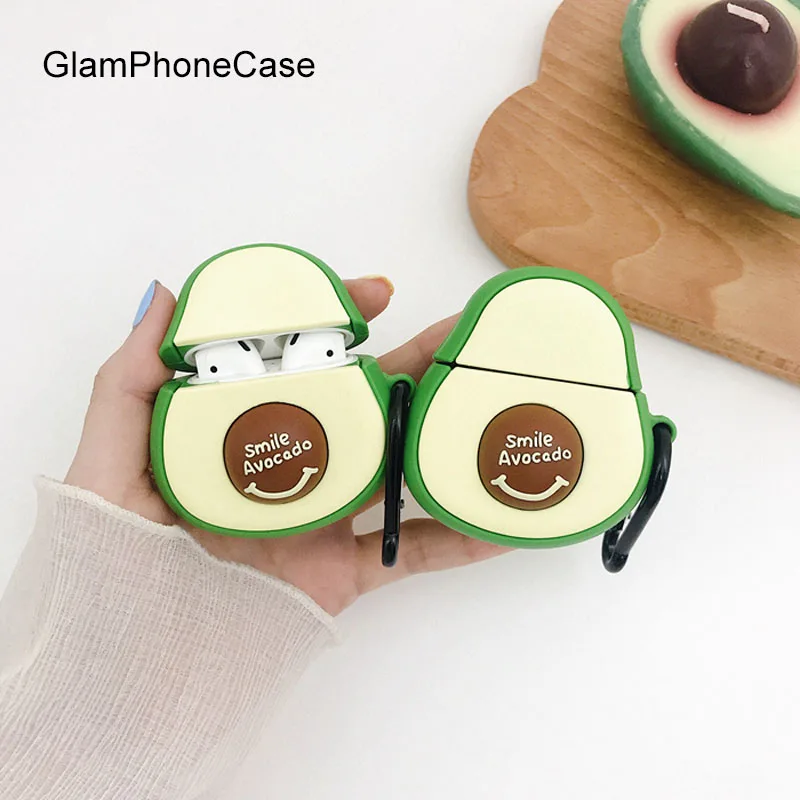 GlamPhoneCase милый авокадо Airpods1/2 поколение защитный чехол Apple беспроводная Bluetooth