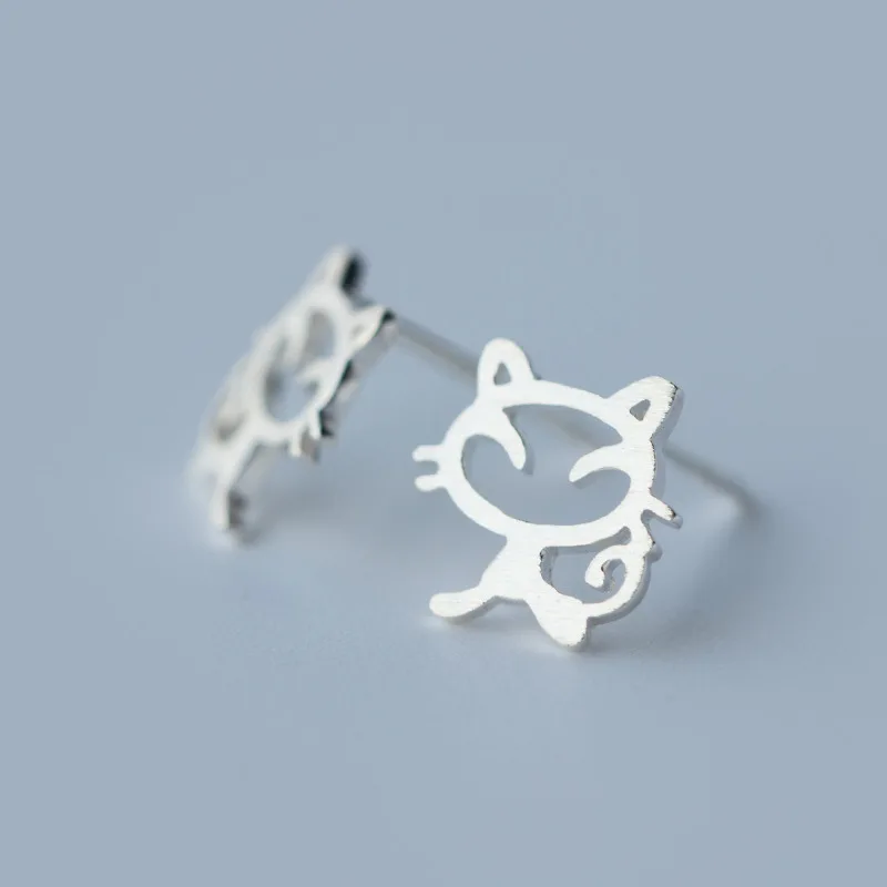 NBSAMENG Original 925 Sterling Silver Tiny 9*9mm Hollow Out Symmetry Cat Stud Earrings For Women Jewelry Gift Prevent Allergy
NBSAMENG Original 925 Sterling Silver Tiny 9*9mm Hollow Out Symmetry Cat Stud Earrings For Women Jewelry Gift Prevent Allergy