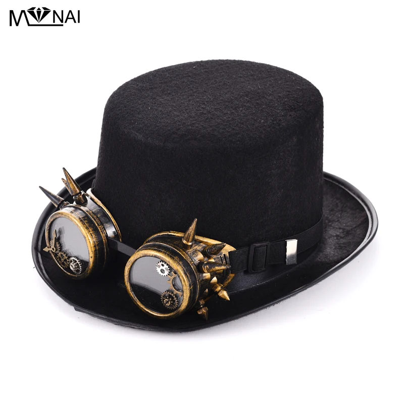 Cyber Steampunk Hats With Goggles Gothic Fancy Dress Vintage Retro Cosplay Accessories Handmade Mens Fedora Hat
Cyber Steampunk Hats With Goggles Gothic Fancy Dress Vintage Retro Cosplay Accessories Handmade Mens Fedora Hat