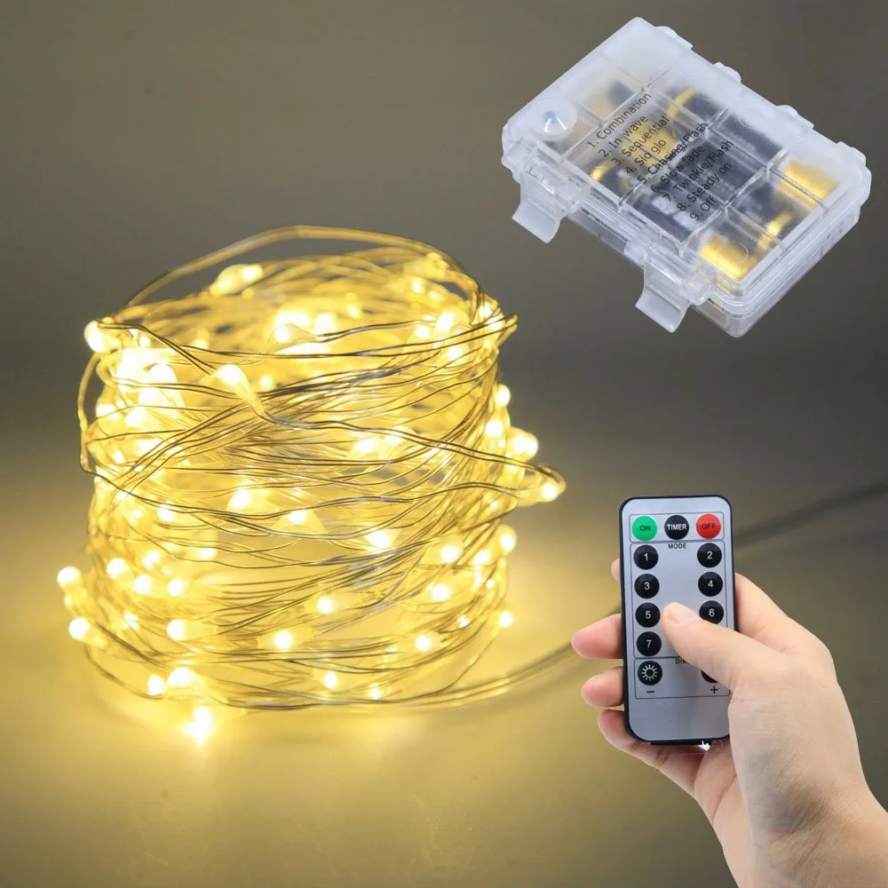 Remote Control Dimmable 8 Modes USB Led String Lights 10m 100 leds 5V 33FT Copper Wire wedding party decoration Lighting
Remote Control Dimmable 8 Modes USB Led String Lights 10m 100 leds 5V 33FT Copper Wire wedding party decoration Lighting