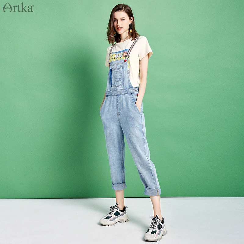 ARTKA 2019 New Women Rompers Jeans Fashion Casual Harem Pants Loose Denim Jumpsuit High Waist Sleeveless Jumpsuits KN10398X
ARTKA 2019 New Women Rompers Jeans Fashion Casual Harem Pants Loose Denim Jumpsuit High Waist Sleeveless Jumpsuits KN10398X