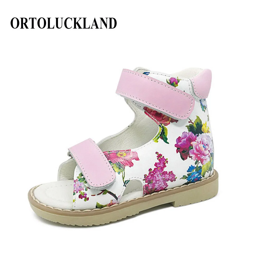 Ortoluckland Girls Baby Footwear New Korean Leather Sandals Kids Orthopedic Child Pink Flower Printing Dance Shoes
Ortoluckland Girls Baby Footwear New Korean Leather Sandals Kids Orthopedic Child Pink Flower Printing Dance Shoes