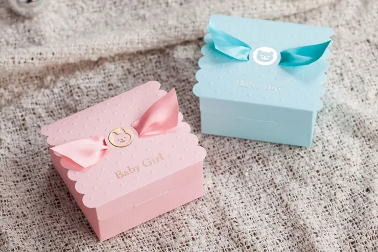 Baby shower favor box Birthday party sweet box -- pink girl or blue boy with bow chocolate bag 500pcs/lot sweet Favors
Baby shower favor box Birthday party sweet box -- pink girl or blue boy with bow chocolate bag 500pcs/lot sweet Favors