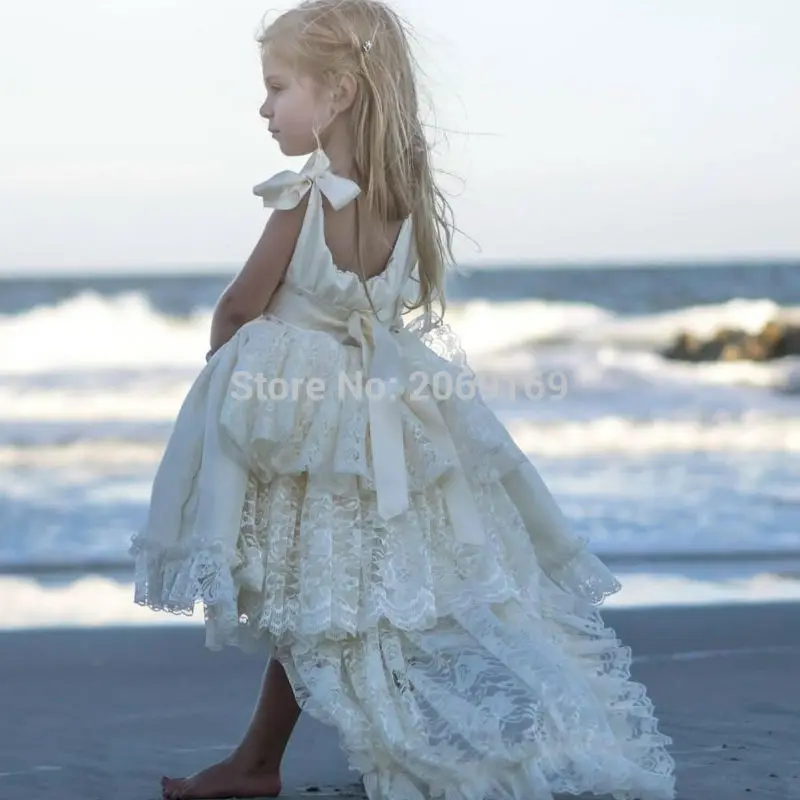 High Low Flower Girls Dresses Ivory For Wedding Layers Lace Beads Ribbon 2020 Beach Spring Pageant Kids Communion Dress
High Low Flower Girls Dresses Ivory For Wedding Layers Lace Beads Ribbon 2020 Beach Spring Pageant Kids Communion Dress