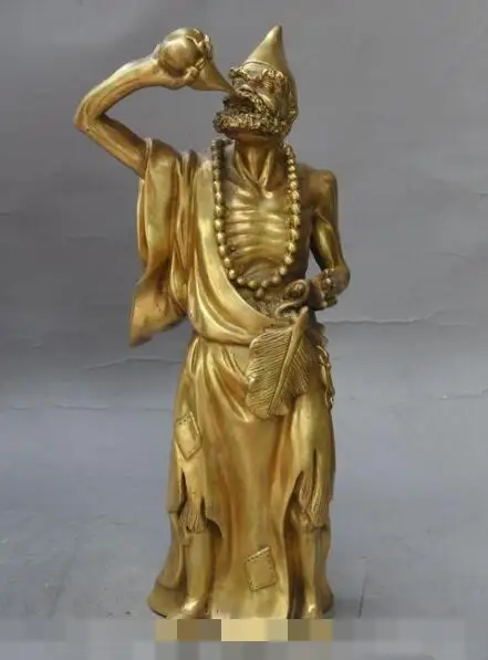 Free shipping S00609 13" Chinese Buddhist Bronze fane Joss Arhat Monk JiGong Chai Gong Gourd Statue
Free shipping S00609 13" Chinese Buddhist Bronze fane Joss Arhat Monk JiGong Chai Gong Gourd Statue