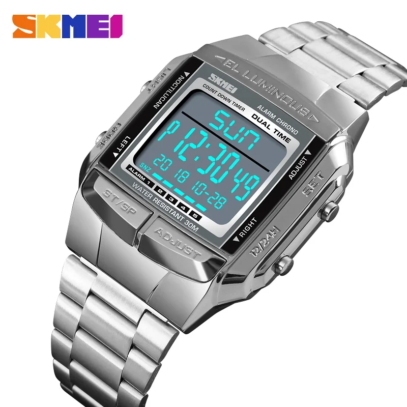 SKMEI Sports Watch Men Digital Watch Alarm Clock Countdown Watch Large Dial Glass Mirror Clock Fashion Outdoor Relogio Masculino 
SKMEI Sports Watch Men Digital Watch Alarm Clock Countdown Watch Large Dial Glass Mirror Clock Fashion Outdoor Relogio Masculino
