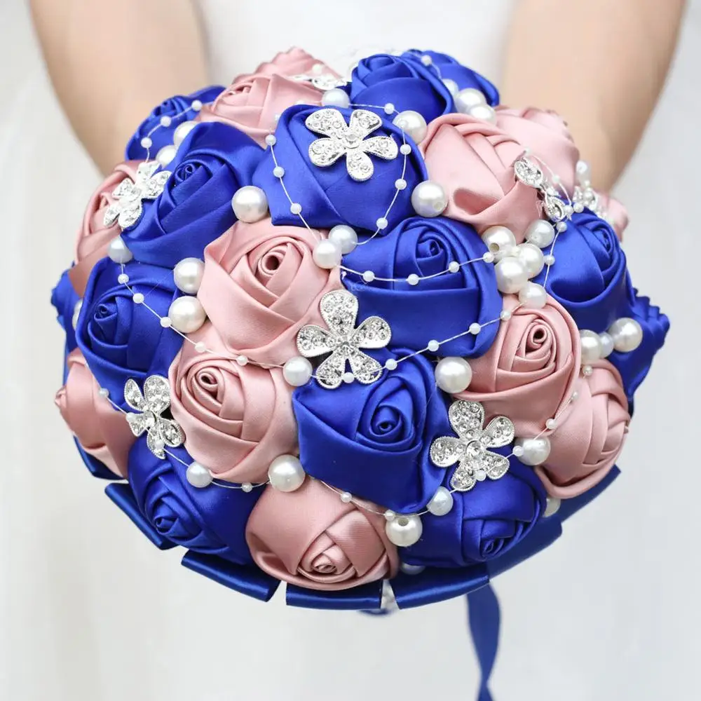 H&S BRIDAL Artificial Royal Blue Wedding Bouquets Holding Flower Bridesmaid Crystal Elegant Bridal Wedding Bouquet de mariage
H&S BRIDAL Artificial Royal Blue Wedding Bouquets Holding Flower Bridesmaid Crystal Elegant Bridal Wedding Bouquet de mariage