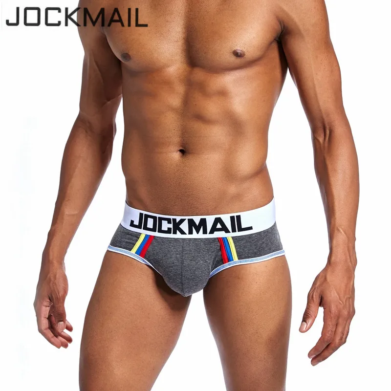 Трусы брифы JOCKMAIL мужские выпуклые Брендовое пикантное нижнее белье хлопковые