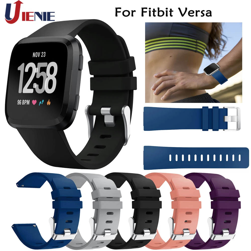 Силиконовый ремешок для наручных часов Fitbit Versa смарт браслет сменные спортивные